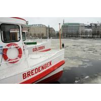 1200_5122 Schiffsbug der Alsterschiffe BREDENBEK und GOLDBEK. | Alsterschiffe - Fahrgastschiffe auf der Alster und den Hamburger Kanälen.